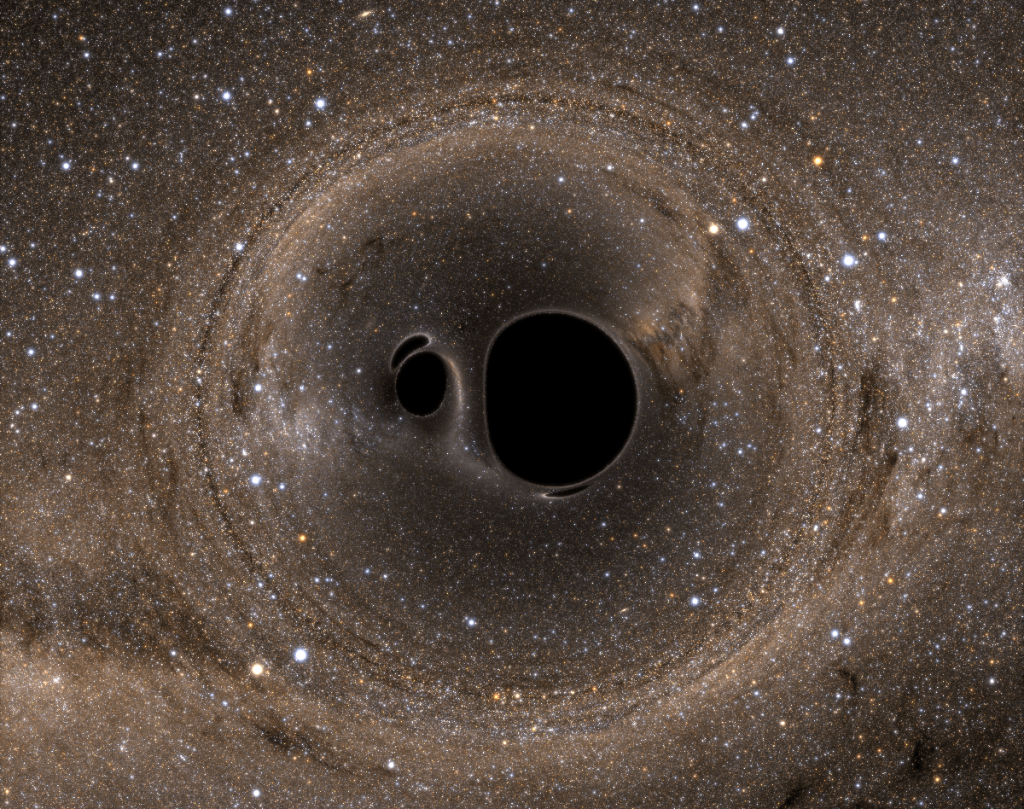 Shortly before they collided, two black holes tangled spacetime into knots