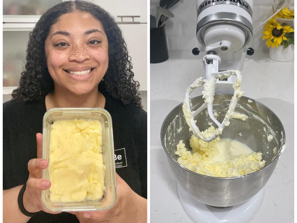 I made butter from scratch with one ingredient in the midst of rising costs and impending shortages.  It took 20 minutes and almost no effort.