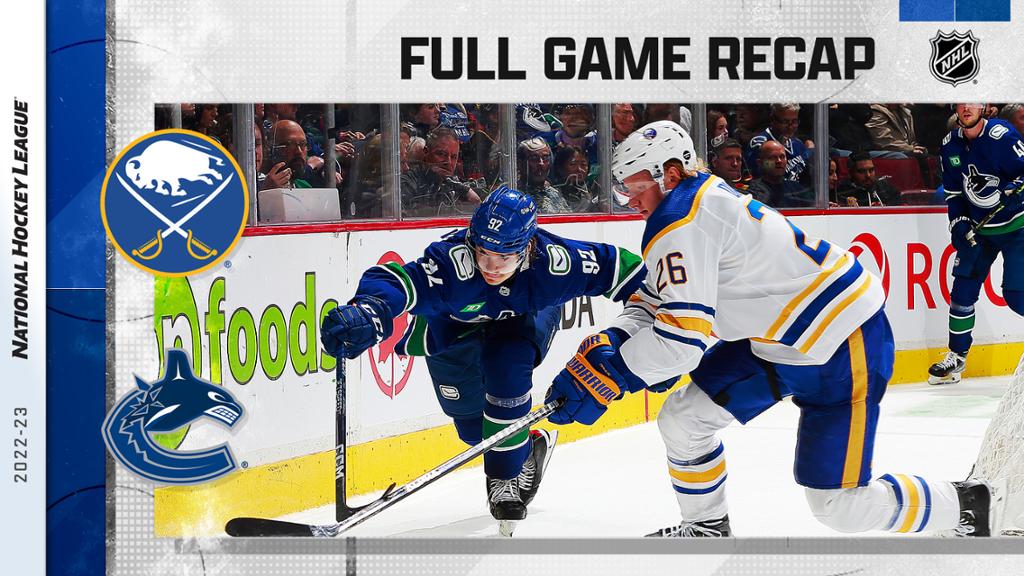 Dahlin scores in fifth straight game, Sabers spoil Canucks' home opener