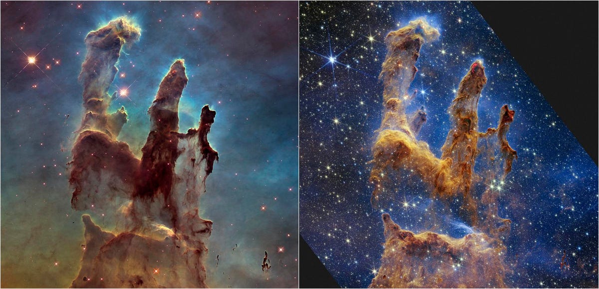 Images of NASA's Webb Pillars of Creation offer astronomers more than just pretty pictures