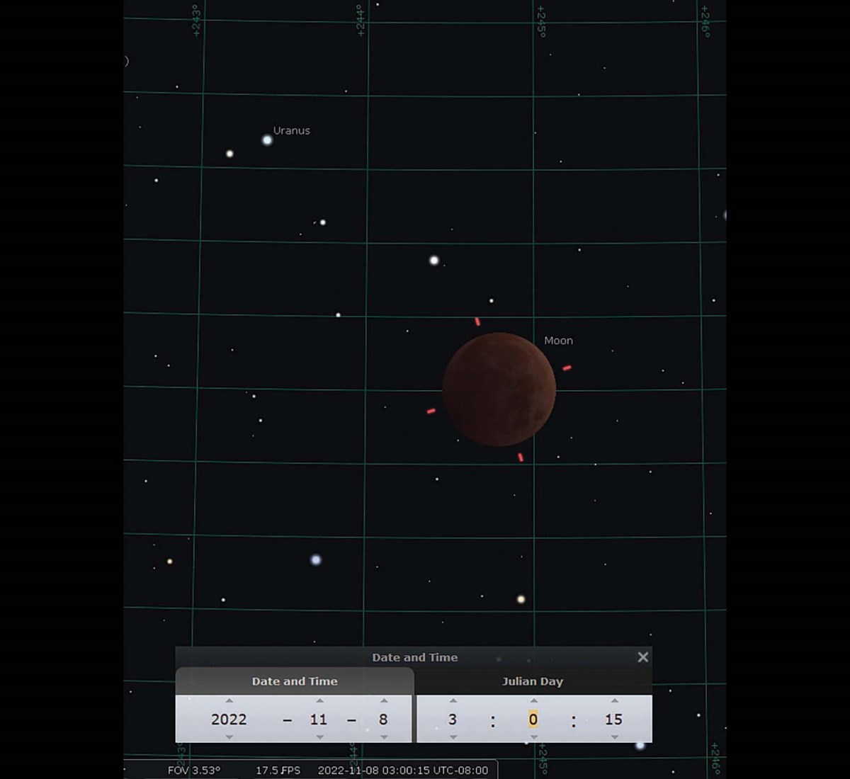 November's lunar eclipse is a great time to spot Uranus - but you'll need to stay up late