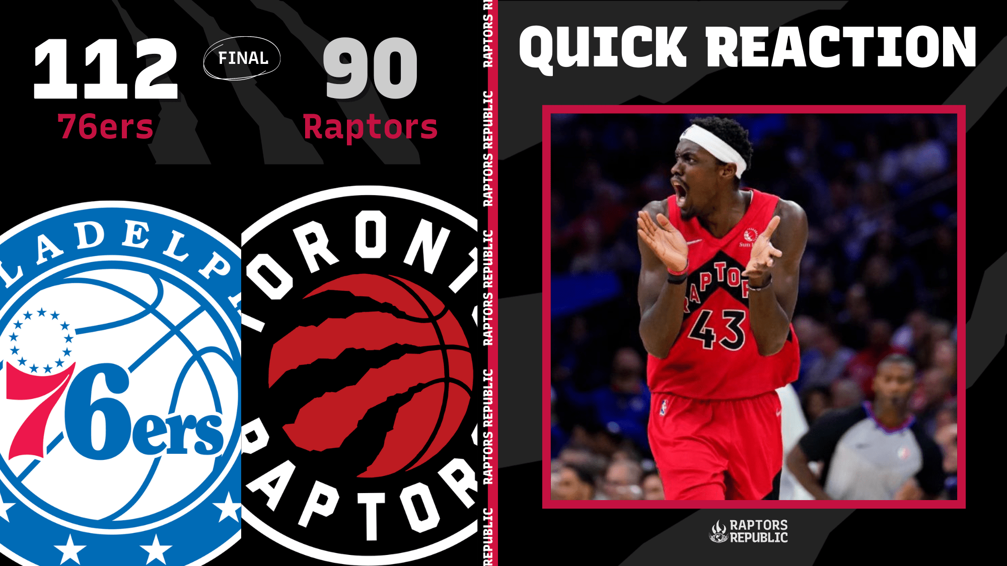 Quick reaction: 76ers 112, Raptors 90 - Raptors Republic