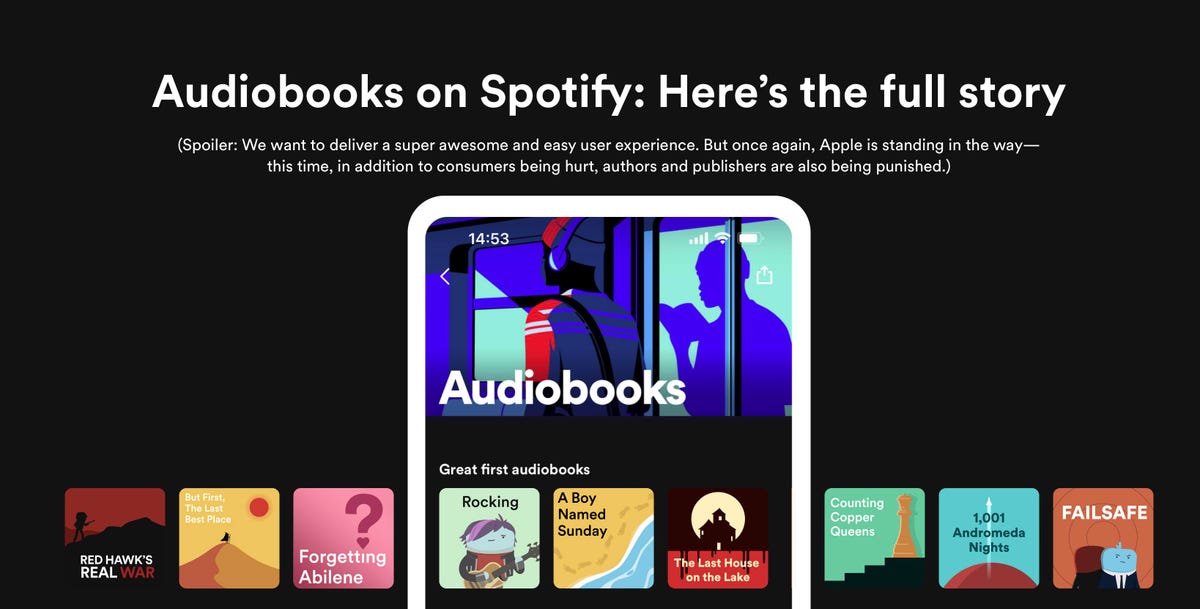 Spotify: Apple is ruining audiobooks with 'anti-competitive behavior'