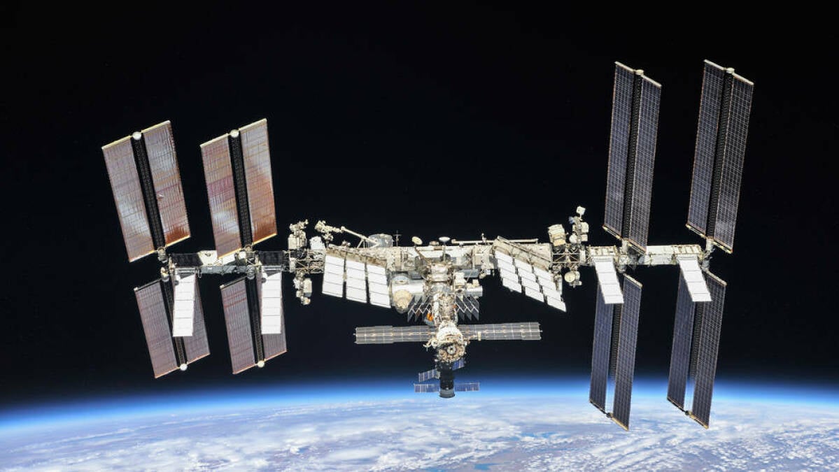 The space station just took evasive action to avoid glaring space debris