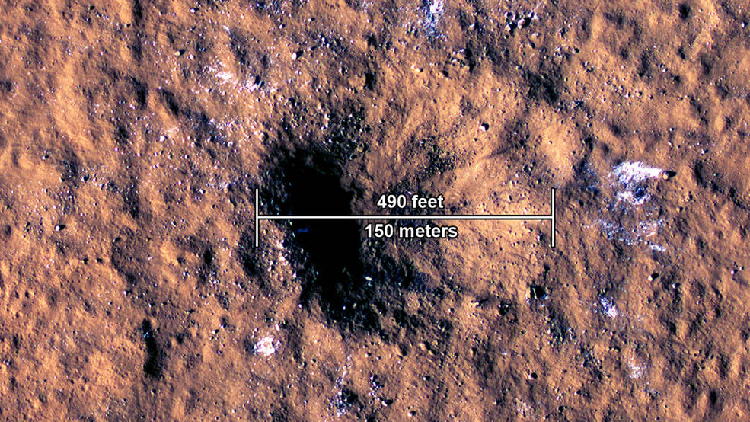 Two NASA spacecraft detect the biggest meteor strikes on Mars