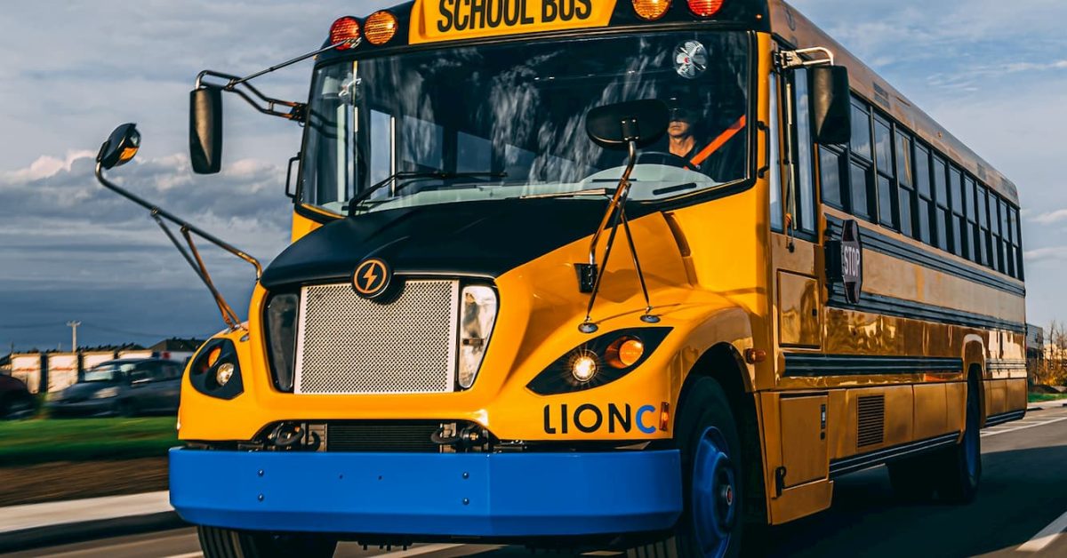 First American-made LionC zero-emission electric school bus rolls off the production line in Illinois